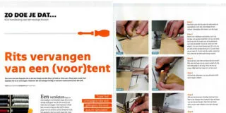 Rits vervangen van de tent