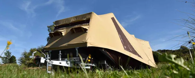 Aart Kok Adventure Tuareg vouwwagen op de camping