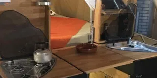 Aart Kok Tuareg vouwwagen keuken met snijplank