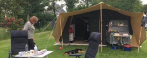 Aart Kok Zambezi River Lodge tenttrailer op de camping