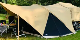 Aart Kok Livingstone River Lodge Game Drive vouwwagen op de camping