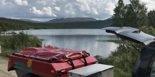 Aart Kok Zambezi vouwwagen in Zuid Lapland