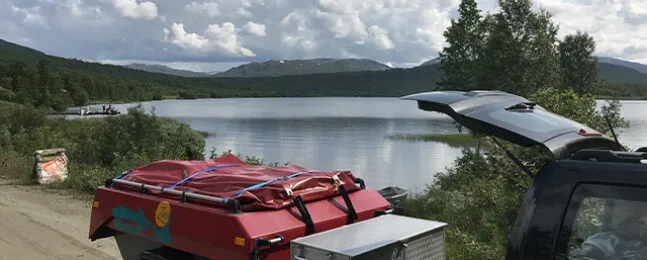 Aart Kok Zambezi vouwwagen in Zuid Lapland