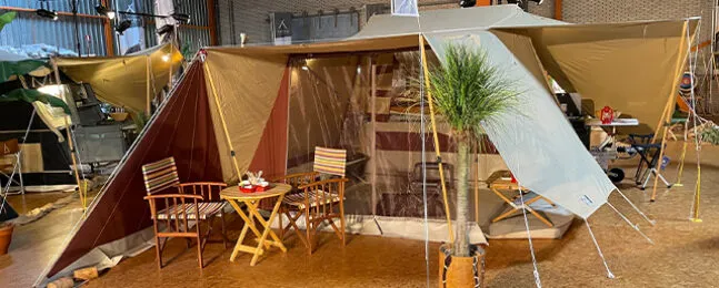 Aart Kok River Camp vouwwagen met horgaas voorwand