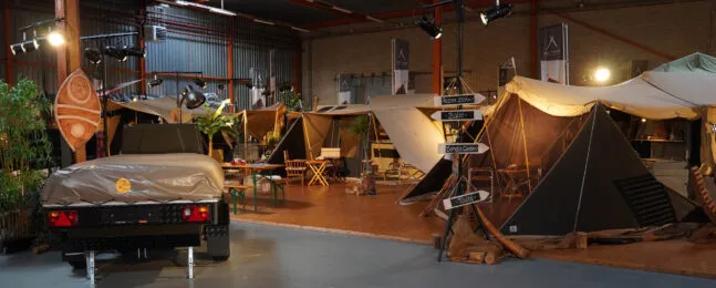 Aart Kok tenttrailer vouwwagen showroom Heemstede