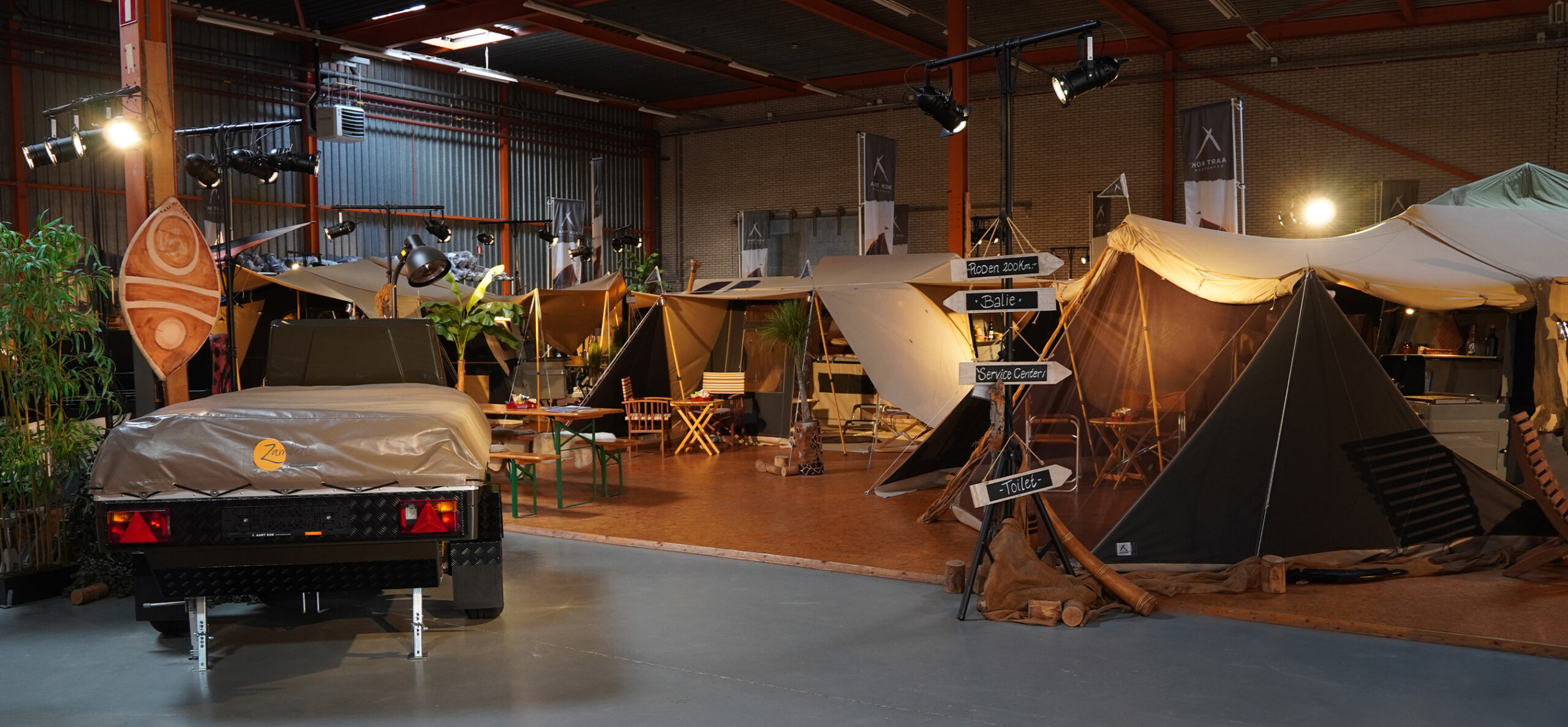 Aart Kok tenttrailer vouwwagen showroom Heemstede